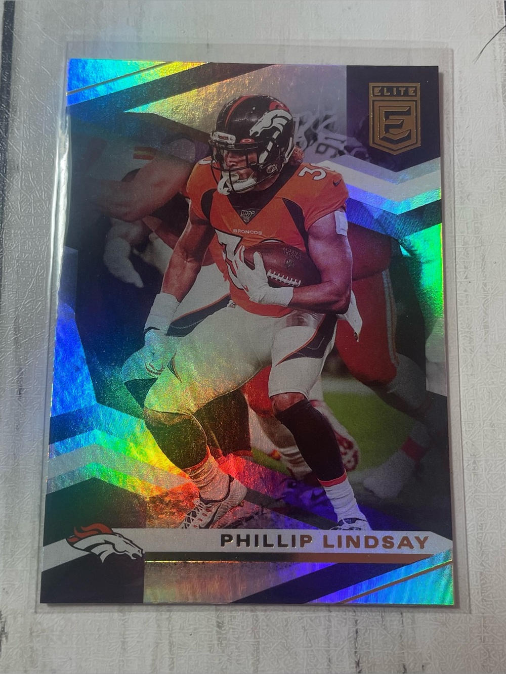 2020 Panini Donruss Elite Football Phillip Lindsay Green #44 - Denver Broncos
